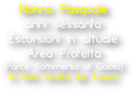 Nonno Pasquale 
anni sessanta
Escursioni in attuale 
Area Protetta
(Parco Sommerso di Gaiola)
In Foto Grotta del Tuono